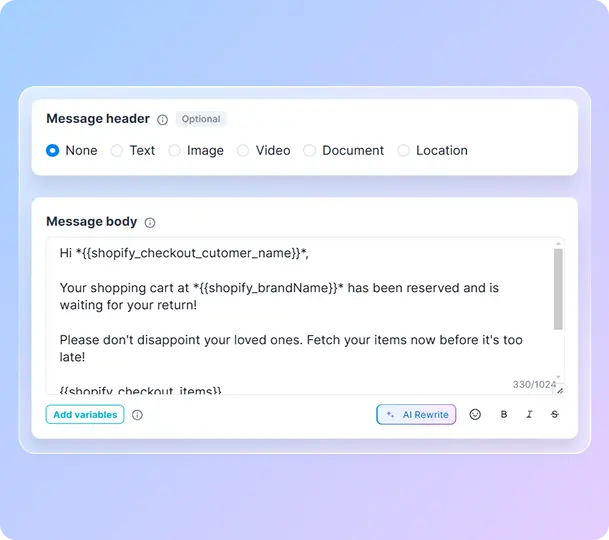 WhatsApp API Features